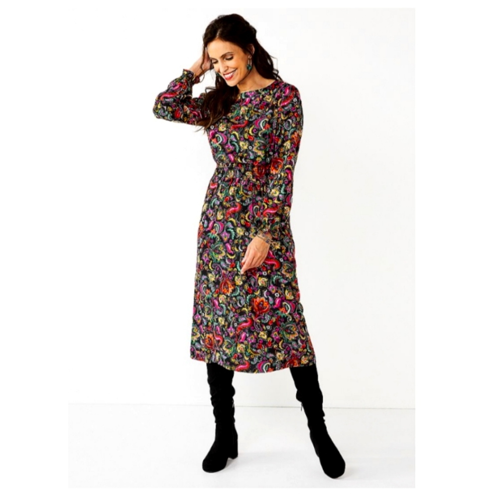 Paisley midi dress